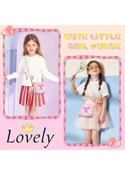 هدايا عيد ميلاد للفتاة في سن 2-10 سنوات ، حقيبة صغيرة جميلة للفتيات الصغيرات ، حقيبة يد لطفل رضيع ، حقيبة كتف بلو