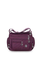 Casual Style Large Capacity Red Canvas Messenger Bag Unisex Lightweight Adjustable Shoulder Strap Zipper Closure Polyester Lining Multi Compartment Casual Shoulder Bag Crossbody Wallet