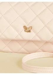 1pc Girl s Plaid Stitching Shoulder Bag With Metal Butterfly Decorative Chain And Flap Cover Cute Fashionable Sweet Princess Crossbody Bag Ideal For Daily Use School Parties And Travel