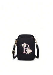 1pc Fashionable And Simple Cross Body Walking Mini Bag Vertical Coin Purse With Mobile Phone Pocket Casual Travel Back To School Gift