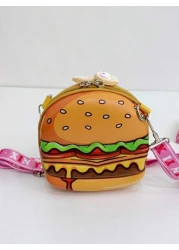 2025 New Summer Personalized Creative Quirky Cute Hamburger Bag Crossbody Bag Niche Unique Super Good Looking Small Bag