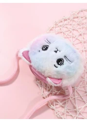 Plush Cat Sling Bag Tie Dye Placement Random