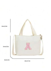 1 قطعة جديدة، حقيبة رسول مصغرة للجامعة والمدارس ب-26 حرف، مناسبة للاستخدام اليومي في المدارس الابتدائية والإعد