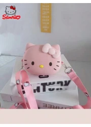Sanrio حقيبة عبر الجسم بنمط كارتوني كيتي مرحبا قابلة للاستخدام كحقيبة كتف هدية للفتاة