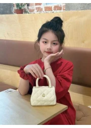 New Mini Embroidered Handbag Tiny Floral Crossbody Bag Solid Color Lipstick Pouch Coin Purse Accessories Bag