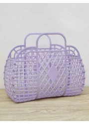 Portable Shower Bag Storage Basket Beach Bag Hollow Organizer Design