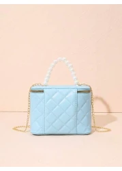 حقيبة يد مزيفة اللؤلؤ ، حقيبة كتف مطرزة متكتّلة ، حقيبة جسم عبر ، ديكور عتاد فراشة ، محفظة نقود ، مناسبة للاستخ