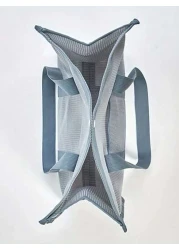 New Fashion Mesh Hollow Out Tote Bag Shoulder Bag Casual Swimwear Bag Travel Toiletry Organizer Bag With Buckle