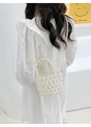 حقيبة يد ازرار لؤلؤ بنات