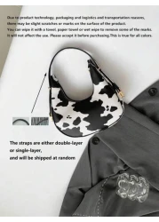 A Fashionable New Cow Print Leopard Print Zebra Print Girl Handbag Classic Cow Print Design Pu Zipper Closed Handb