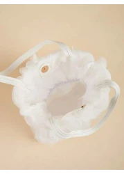 1pc Sweet Lady New Arrival Minimalist Rose Flower Design Handbag Tote Bag For Phone And Coins