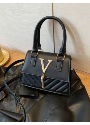 حقيبة رسول أنيقة وعصرية قطعة واحدة ، حقيبة رسول عصرية ، شرابة بحرف ، حقيبة كتف مربعة صغيرة عصرية ، مصنوعة من ما