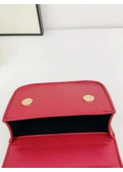 1pc Flap Closure Pu Korean Version Ins Little Girl Bag Fashion Solid Color Cute Bow Sweet Flap Princess Mini Bag Accessories Small Bag Coin Purse Suitable For All Occasions Faux Pearl Handbag Small Sq