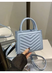 1pc Fashionable Commuting Texture Indentation Rhombus Bag Simple Casual One Shoulder Crossbody Small Square Bag Simple Hand Held Large Capacity Bag Popular Retro Fashion Crossbody Bag Fashion Shoulder