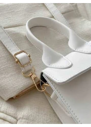 قطعة واحدة من حقيبة يد فتاة عصرية من نموذج جديد، ذات لون أحادي مصنوعة من مادة البولي يوريثان، تصميم مغناطيسي ل