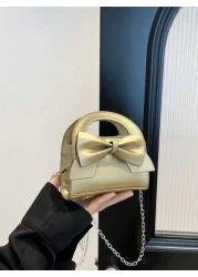 قطعة واحدة حقيبة كتف بشكل ربطة قماشية عصرية شعبية، حقيبة بخيوط متقاطعة جميلة، تزيين بشكل ربطة قماشية جذابة، م