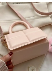 1 Piece Of Girl s 14 16y Solid Color Checkered Flip Top Mini Handbag Fashionable And Versatile Candy Color Small Square Bag Shoulder Messenger Bag Suitable For Daily Use Coin Lipstick Bag Gift Pendant