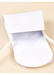 1pc Mini Rainbow Colored Grid Glitter Bowknot Shoulder Bag Coin Purse For Girls