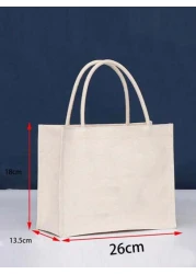 1 Piece Dancing Girl Printed Handbag Shoulder Bag Holiday Gift Bag Square Bag Storage Bag Shopping Bag Multifunctional Lightweight Daily Travel Vacation College Outdoor Shopping Supermarket Classic Si