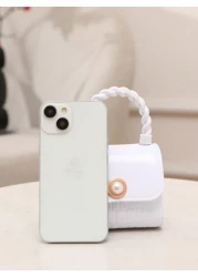 Pearl Decor Handbag Animal Print Shoulder Crossbody Lip Gloss Bag For Coins Keys