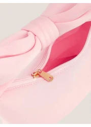 1pc Feminine Bow Decor Cloud Shape Tote Bag Small Handbag With Wrist Strap Soft Minimal Design Versatile