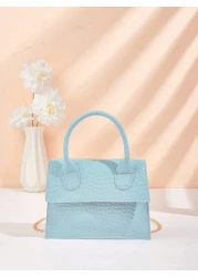 حقيبة يد للبنات بنمط التمساح وحزام سلسلة للكتف ،مثالية للاستخدام اليومي و الحفلات وهدايا عيد الأم