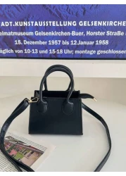 1pc Pu Zipper Closure Fashionable Niche Design Simple Mini Handbag Small Square Bag Korean Style Versatile Small Crossbody Bag Shoulder Bag Casual And Comfortable Adjustable Shoulder Strap Smooth And