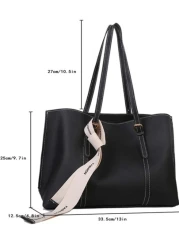 Bow Decor Lightweight Business Casual Knot Decor Large Capacity Tote Bag Mothers Day Gift For Mom For Teen Girls Women College Students Rookies White Collar Workers Perfect For Office College Work Bus