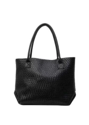 New High Capacity Woven Pattern Handbag Fashionable Shoulder Tote Bag With Niche Design Solid Color Shoulder Bag Suitable For Daily Outings Shopping Work And Commuting Eye Catching Work Bags For Women
