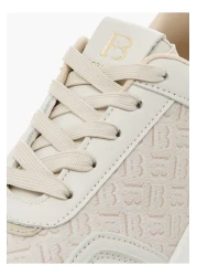 Flora Bella by Shoexpress Flora Bella Monogram Print Sneakers with Lace-Up Closure