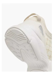 Flora Bella by Shoexpress Flora Bella Monogram Print Sneakers with Hook and Loop Closure