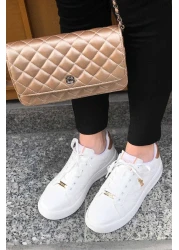 U.S. Polo Assn. Us Polo Assn Women's White Sneaker Women's Casual Sports Shoes Usp100beyaz