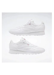 Reebok حذاء رياضي أبيض كلاسيكي من الجلد للجنسين