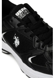 U.S. Polo Assn. US Polo AssnFelix Unisex Black White Walking Running Fitness Daily Sports Shoes