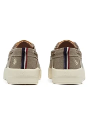 U.S. Polo Assn. Men's Beige Low-Top Sneakers - Lightweight Slip-On Design with Iconic Branding for a Clean Look