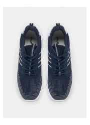 Styli Textured Gripped Sole Lace Up Sneakers