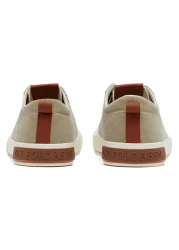 U.S. Polo Assn. حذاء رياضي رجالي من القماش الخفيف باللون البيج - خفيف الوزن ومريح للارتداء اليومي