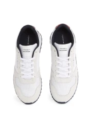 Tommy Hilfiger Tommy Hilfiger Men White Logo New Runner Suede Sneakers