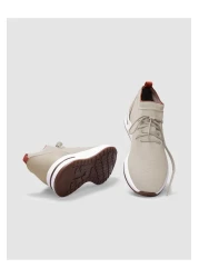 Cabani Knitwear Beige Lace-Up Men's Sports Shoes