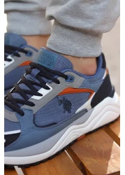 U.S. Polo Assn. أحذية رياضية مريحة ونعل مريح للرجال أحذية رياضية باللون الأزرق الداكن