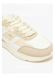 Kangaroos Men's Panelled Sports Shoes with Lace-Up Closure