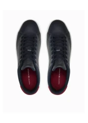 Tommy Hilfiger Navy Blue Men's Sneaker - Lace-up, Non-Slip Sole, Brand Logo, Casual FM0FM05297-DW5