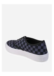 Styli Checkerboard Canvas Lace Up Sneakers