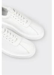 Elle White Leather Men's Sports Shoes