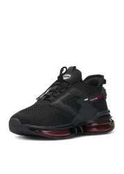 E SPORT Black Red Knitwear Sneaker - Balloon Sole Orthopedic Shoes