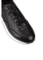 Deery Black Genuine Leather Men's Sneaker