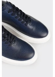 Elle Blue Leather Men's Sports Shoes