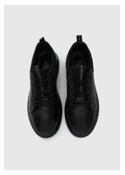 Provoq Men's Sneakers - Black Leather