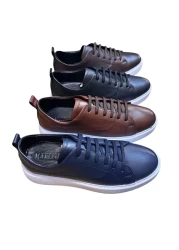 Greyybull Shoes Navy Blue Leather Sneaker Men's Shoes
