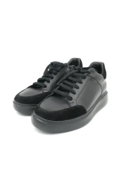 Elevold Man Men's Genuine Leather 7 cm Height Increase Black Sports Shoes